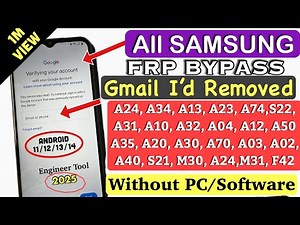 Samsung Galaxy FRP Bypass 2025 Android 11-12-13-14 Latest CODE || Samsung Frp Unlock Without Pc