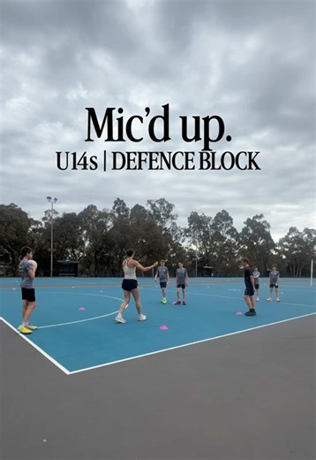 MIC’D UP TRAINING | DEFENCE A defensive skill block focused on getting intercepts. The boys did 2 on each side, as they went through I made adjustments to their vision whilst they went to aid the process #training #netballdrills #netballcoach #netball #drills