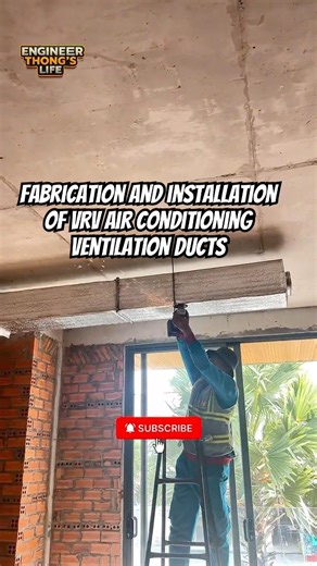 Fabrication and installation of VRV air conditioning ventilation ducts #engineerthong