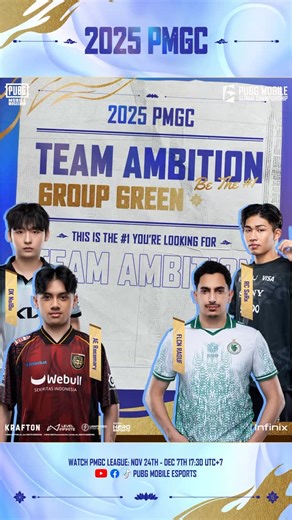 2025 PMGC GROUP GREEN’S TEAM AMBITION💚❇️🔫 The battle is about to begin! Perjalanan tim-tim di Group Green akan dimulai hari ini hingga 2 hari kedepan🔥🔥🔥 2025 PMGC🌎🏆💫 🗓️24 November - 14 Desember 2025 ⏰17.45 WIB LIVE ON📺 🔴 YouTube: PUBG Mobile Indonesia 🔴 YouTube: PUBG Mobile Esports 🔵 Fanpage: PUBG MOBILE (ID) ⚫️ Tiktok: PUBG Mobile Esports Indonesia ⚫️ Tiktok: PUBG Mobile Indonesia #PMGC #PMGC2025 #NORESTFORARES #PUBGMOBILE #PUBGMESPORTS #PUBGMOBILEINDONESIA | PUBG MOBILE Esports In