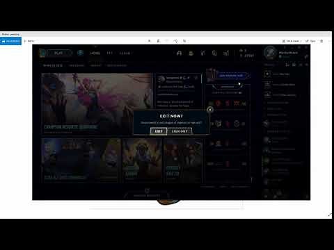 How to log out of League of Legends.