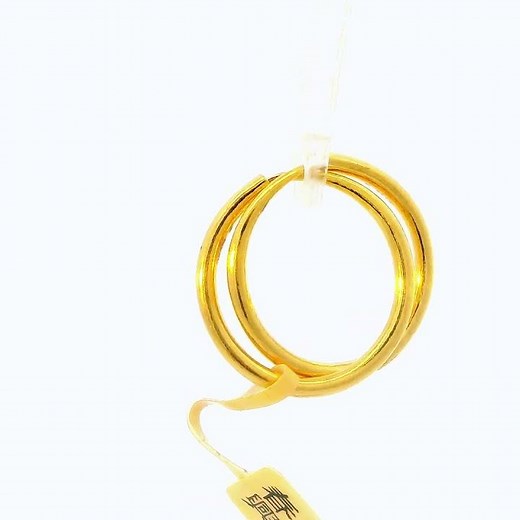 24K Hoops Plain Earring - Z018306