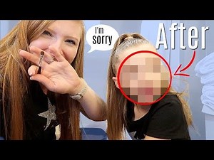 Putting a FULL face of MAKEUP on my 8 year old... 😣(I'm SO sorry)
