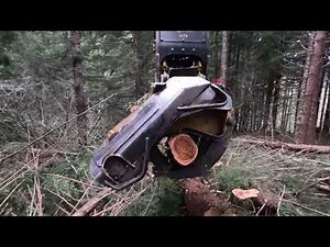 cutting a down hill unit and feeding the processor!