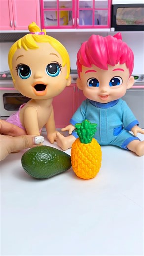 ASMR Unboxing Minnie Mouse & Bebefinn Eating Banana & Avocado Toy | Satisfying ASMR Kitchen Unboxing