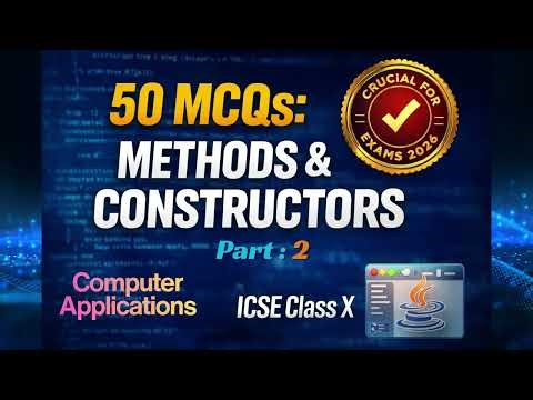 50 MCQs on Methods & Constructors | Part-2 | Java MCQ