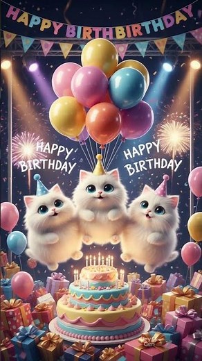 Cute Kittens Sing Happy Birthday Song | Happy Tune Party