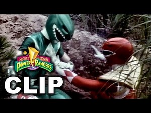 Mighty Morphin Power Rangers - Jason/Red Ranger Wears Green Ranger Dragon Shield ('Gung Ho' Episode)