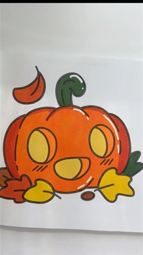 Jack- o- lantern 🎃 fall coloring vibes #fall #jackolantern #autumn #coloring