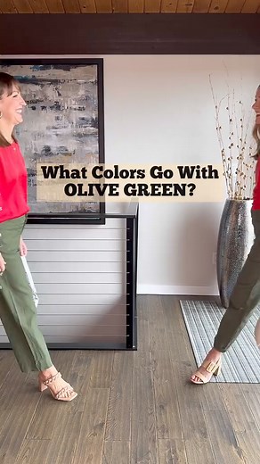 What colors go with olive green?? We get this question a lot!! Answer: treat olive green like a neutral and style away!! Pair it with red, purple, stripes, black, florals, bright pink or coral, white/cream or denim!! Olive green pants are a fun change up from blue denim or black pants! Shop links in bl0! women's over 40 trendy outfits 40 yr old women's outfits 2024 edgy outfits for women over 40 dinner outfits for women over 40 edgy fashion over 40 for women chic outfits for women over 40 corpor