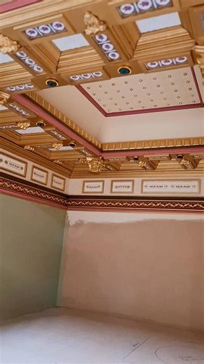 Ceiling detail nearly done. Still need to putty some of the mitre joints and touch up paint. A short clip to show the current progress. Still undecided with the lower wall detail. Put several wallpapers against the wall. Feature lasercut floor planned. | Victorian Dollhouses