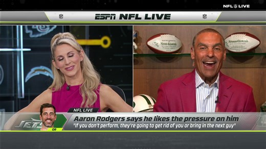 “Aaron Rodgers holds grudges. He can’t wait to play the 49ers.” —Herm Edwards is excited for this matchup 👏 New York Jets | San Francisco 49ers | NFL on ESPN