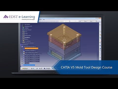 CATIA V5 Mold Tool Design Course Overview Video | EDST e-Learning | English