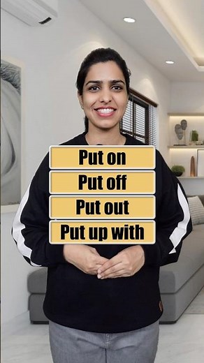 Put On, Put Off, Put Out & Put Up With | Important Phrasal Verbs With PUT | Learn English #shorts