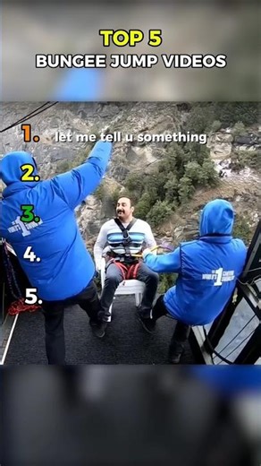 Top 5 Bungee Jumping Videos 🦘 #funny #youtubeshorts #bungeejumping #bungeejump #fails