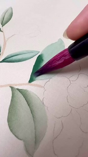 When I visited Chinese painting studios, each new artist must sit and paint leaves over and over for weeks before they can move onto the next element! If you've ever wanted to paint chinoiserie yourself then make sure you check out my e-book 'How To Paint Chinoiserie Art' and sign up and be the first to receive free artist resources, tutorials, and more! #howtopaint #paintchinoiserie #chinoiserieart #paintingtutorial #paintingtechniques #chinoiserie #chinoiseriechic #watercolourart #gouachepaint