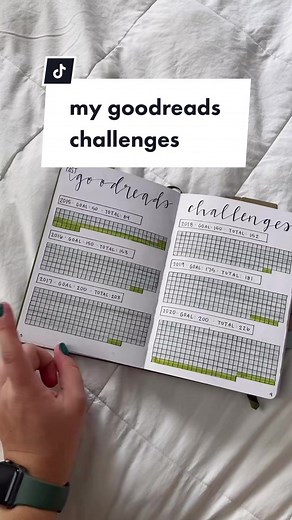Reply to @joeygirl1030 my goodreads challenges! #booktok #bookbujo #goodreads #readinggoals