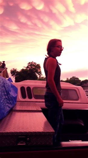 Anna pointing out awesome clouds after recent storm. #nonamenationals