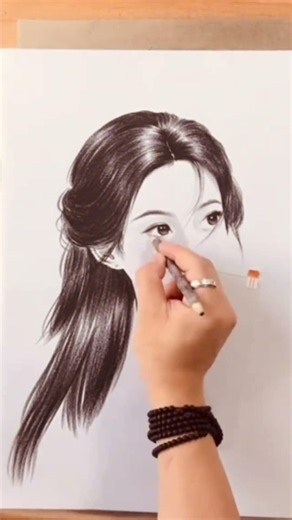 Girl Drawing #drawing #charcoaldrawingtutorial #girlfacedrawingpencil #girldrawing #portraitdrawing