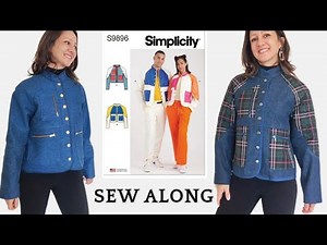 Simplicity S9896 Sewing Tutorial | Denim Jacket with Plaid Accents