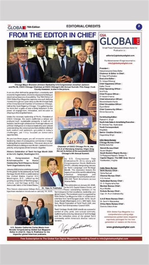*Presenting the 76th Edition of GSA Global Eye Magazine, which reaches 42 million worldwide, including 38 million in India and 2 million across America.* ♦️ *GLOBAL EYE MAGAZINE is a Conglomerate of Creative Minds, Innovative Initiatives, and Sustainable Solutions that continue to Shape our future!* 🥹 *BRINGING YOU A UNIQUE BLEND OF INFO NEWS* 👍 *Subscription is FREE by sending email to info@globaleyedigital.com* 🤝 *Articles and News items for PUBLICATION to be sent to news@globaleyedigital.c