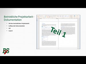 Betriebliche Projektarbeit - Dokumentation - Teil 1 (Einführung)