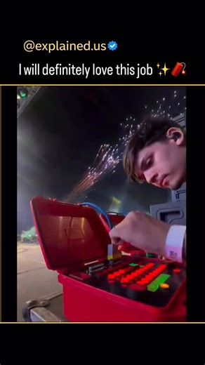 Explaining World on Instagram: "The person who “clicks the button” at concerts is a PYROTECHNICIAN 🔥🎆 - But here’s what most people don’t know… A concert pyrotechnician isn’t randomly triggering fireworks. Every flame, spark, and explosion is pre-engineered, programmed, and rehearsed long before the show starts. They design the entire fire sequence to match the music—down to milliseconds. Using professional show-control software, they build cues for flame throwers, spark fountains, concussion 