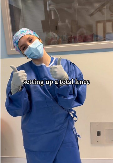 Total Knee Arthroplasty Setup by a Surgical Technologist
