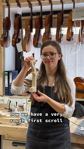 Make a violin scroll with me 🎻#geige #violin #luthier #woodcraft | Jessica Violins