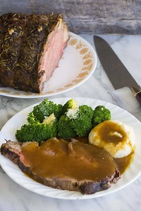 Herb & Garlic Stuffed Prime Rib Roast Recipe