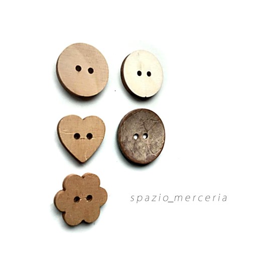 Pack of Five Assorted Decorative Wooden Buttons - Etsy