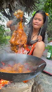 Cook Beef Leg Recipe and Eat With Special Wine | Jai Cooking