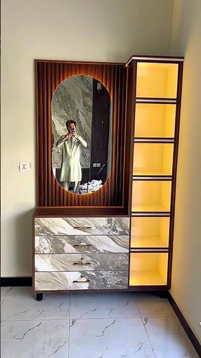 Making a Luxury Dressing Table with LED Capsule Mirror | Modern Vanity Design 2026 ✨