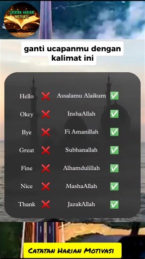 Replace Our Words With This Phrase, Guys #dawah #islamicmotivation #reflection #shortindonesia