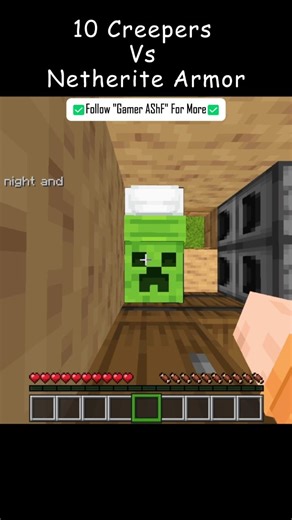 10 Creeper Vs Netherite Armor 💀 | Survival Test ☠ #shorts