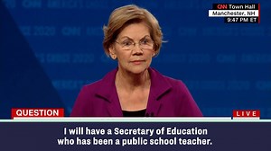 I'll have a Secretary of Education who's been a public school teacher, who believes in public education, and who believes that public dollars should stay in public schools. Our Department of Education should be on the side of students, not for-profit institutions. | Elizabeth Warren