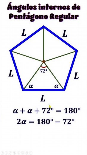 Measure of an internal angle of a pentagon #maths #geometry #quiz