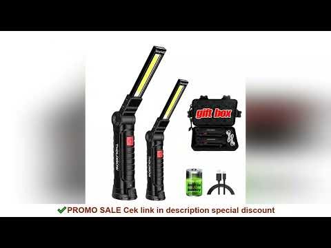 1pc COB LED Work Light Dimmable USB Rechargeable LED Flashlight Inspection Lamp With Magnet&Hook 145
