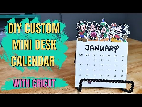 Custom DIY mini stackable Desk Calendar with Cricut