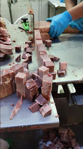 Indian frozen buffalo meat cube cutting skills#meat #viral #skills #shorts #youtube