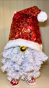 Fun & Easy Christmas Tree Gnome Dollar Tree DIY #CraftyBeach #dollartreediy #christmascrafts | Crafty Beach