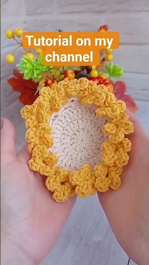DIY Autumn Coaster: Step-by-step for beginners! 🧶🌸