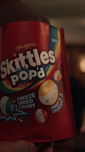 Freeze dried SKITTLES POP’D. So crunchy they may cause feelings. | Skittles