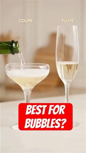 Which glass keeps bubbles longer? Flûte or Coupe?