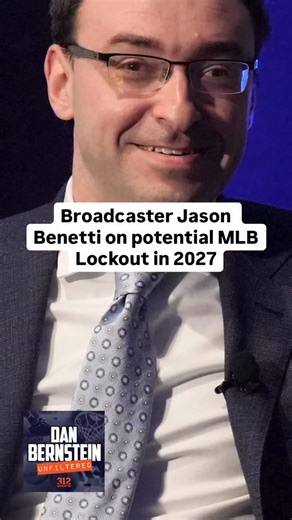 A work stoppage after the 2026 season would ruin so much momentum MLB has built since the last lockout. Fun conversation with broadcaster Jason Benetti on Thursday’s DBU. #mlb #mlbnews #lockout | 312 Sports