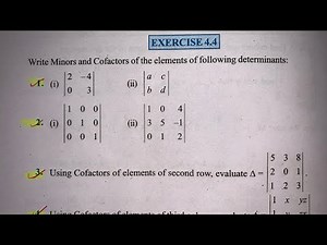 EX 4.4 Q1 TO Q5 SOLUTIONS OF DETERMINANTS NCERT CHAPTER 4 CLASS 12th