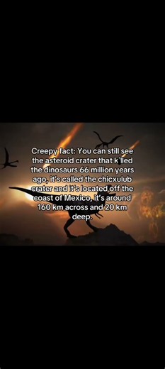 Creepy fact: You can still see the asteroid crater that k*lled the dinosaurs 66 million years ago
