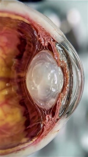 Lens growth and cataract formation over time beautifully shown in this video.