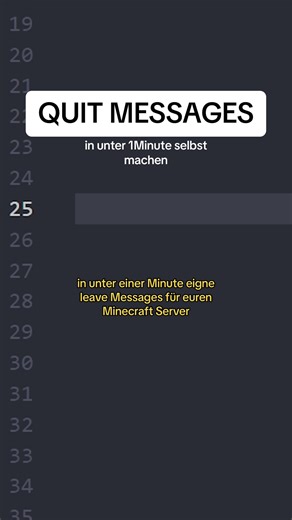 Eigene Quit Messages in Minecraft programmieren