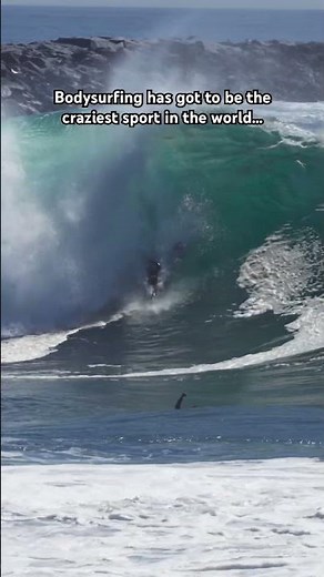 Flying down a 20ft wave with no board and just bodysurfing is so insane… #surf #bodysurf #waves
